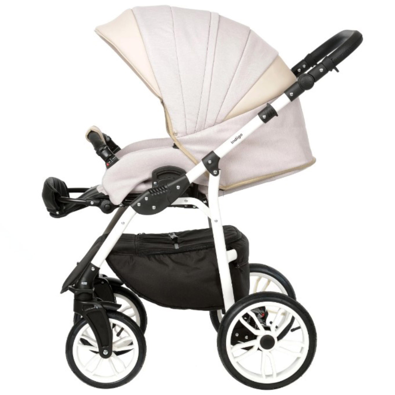 Коляска 2в1 Indigo Indigo 01 бежевый - фото 8