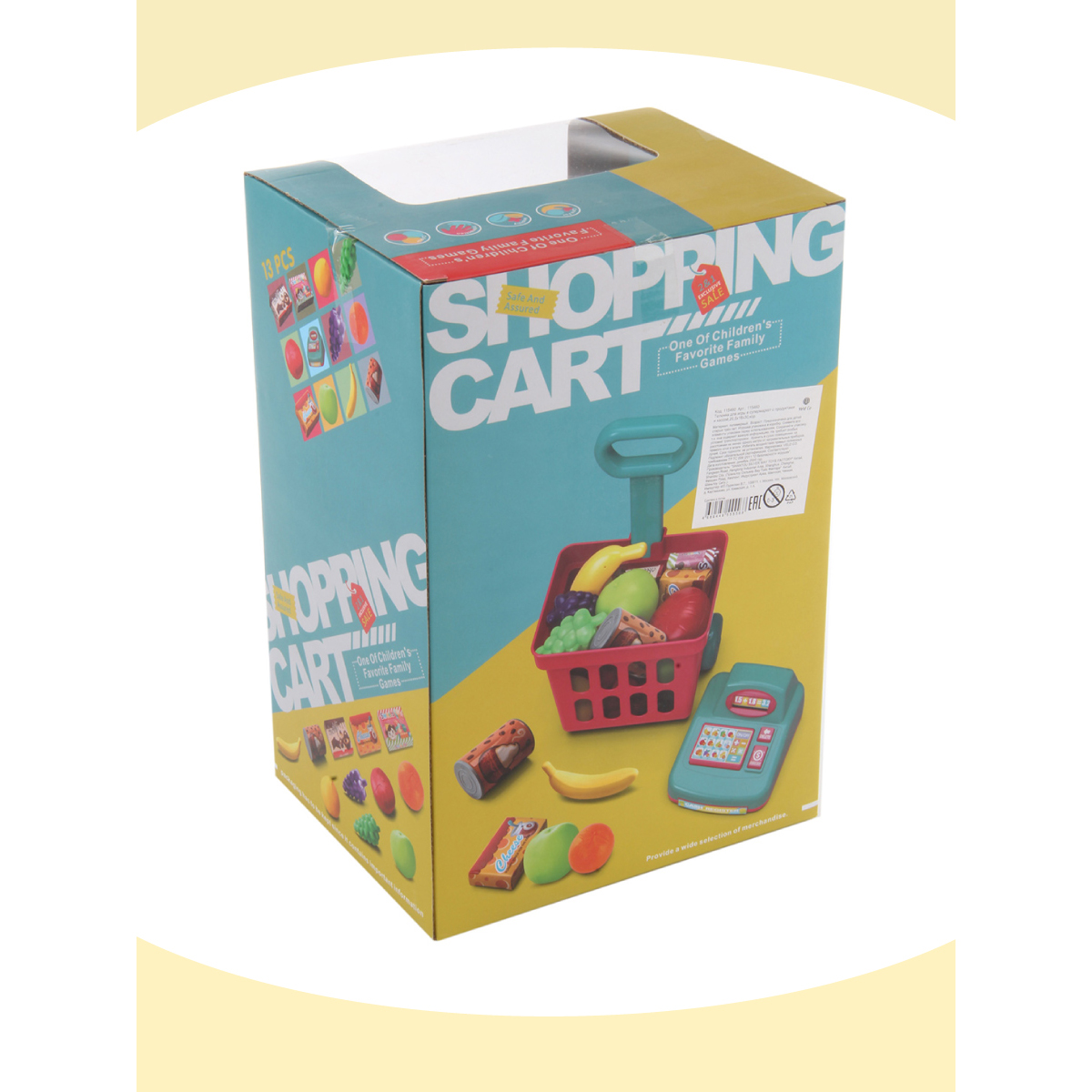 Игровой набор Veld Co тележки и корзинки, прилавок, касса, продукты - фото 9