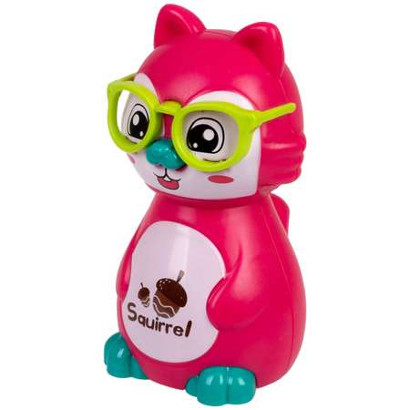 Игрушка инерционная 1TOY Весёлая Белка розовый