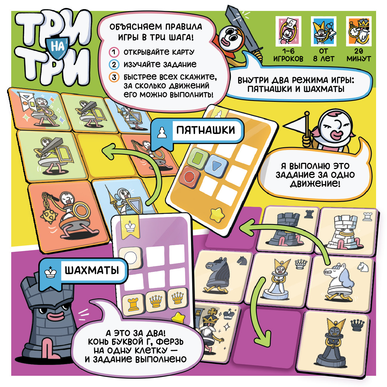 Настольная игра Hobby World Три на три - фото 4