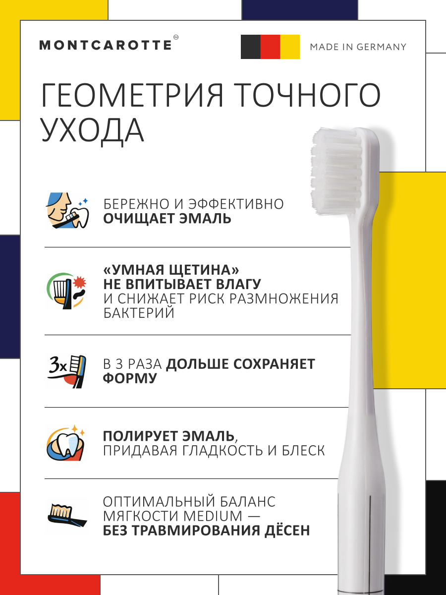 Зубная щетка классическая Montcarotte от 12 лет 1 шт. - фото 5