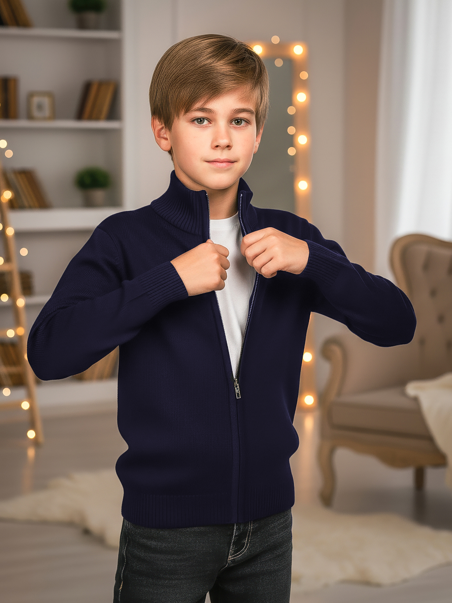 Кардиган СИНИЙ МИР FUL8401-C62 - фото 3