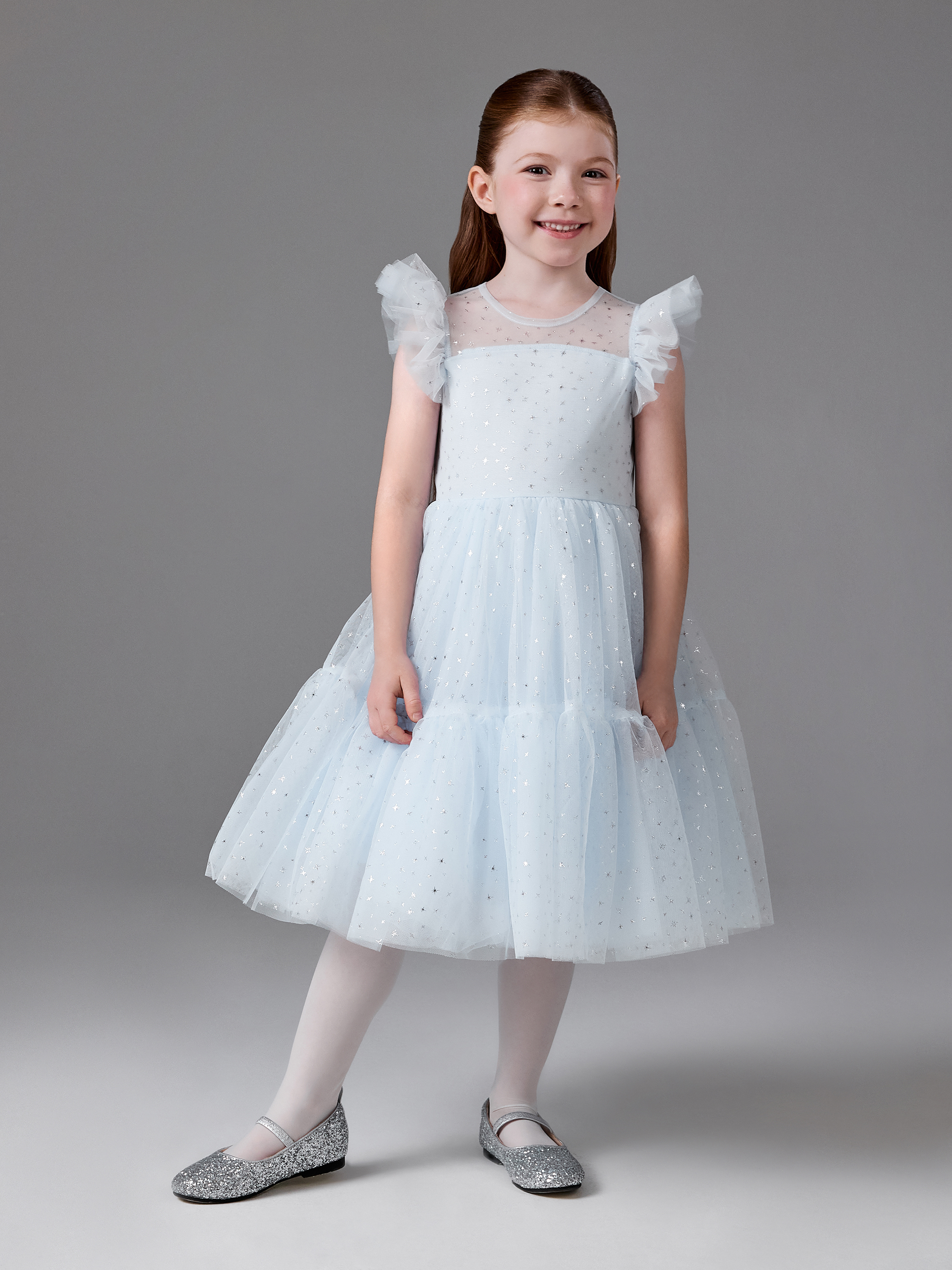 Изображение товара Платье для девочки Acoola 122 голубое нарядное новогоднее враждебное