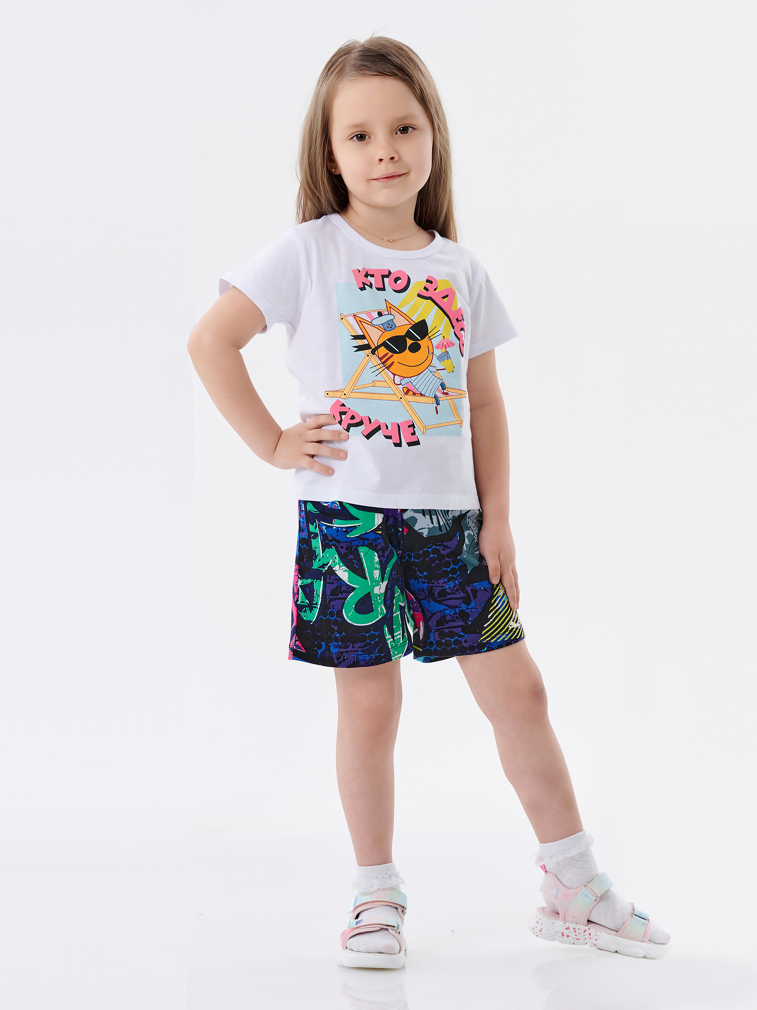 Пижама КрутышОк К-036 белый, абстракция - фото 1