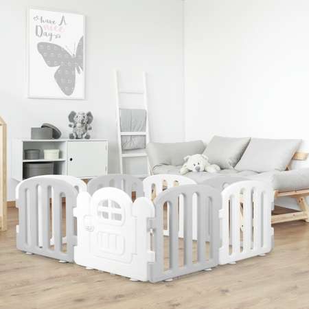Детский манеж Ifam First Baby Room белый - серый