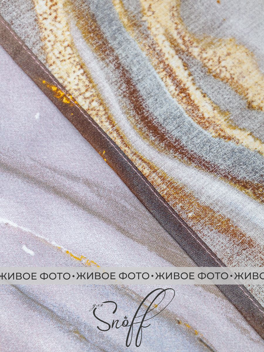 Комплект постельного белья для SNOFF Вэйв сатин полутораспальный 4 предм. - фото 7