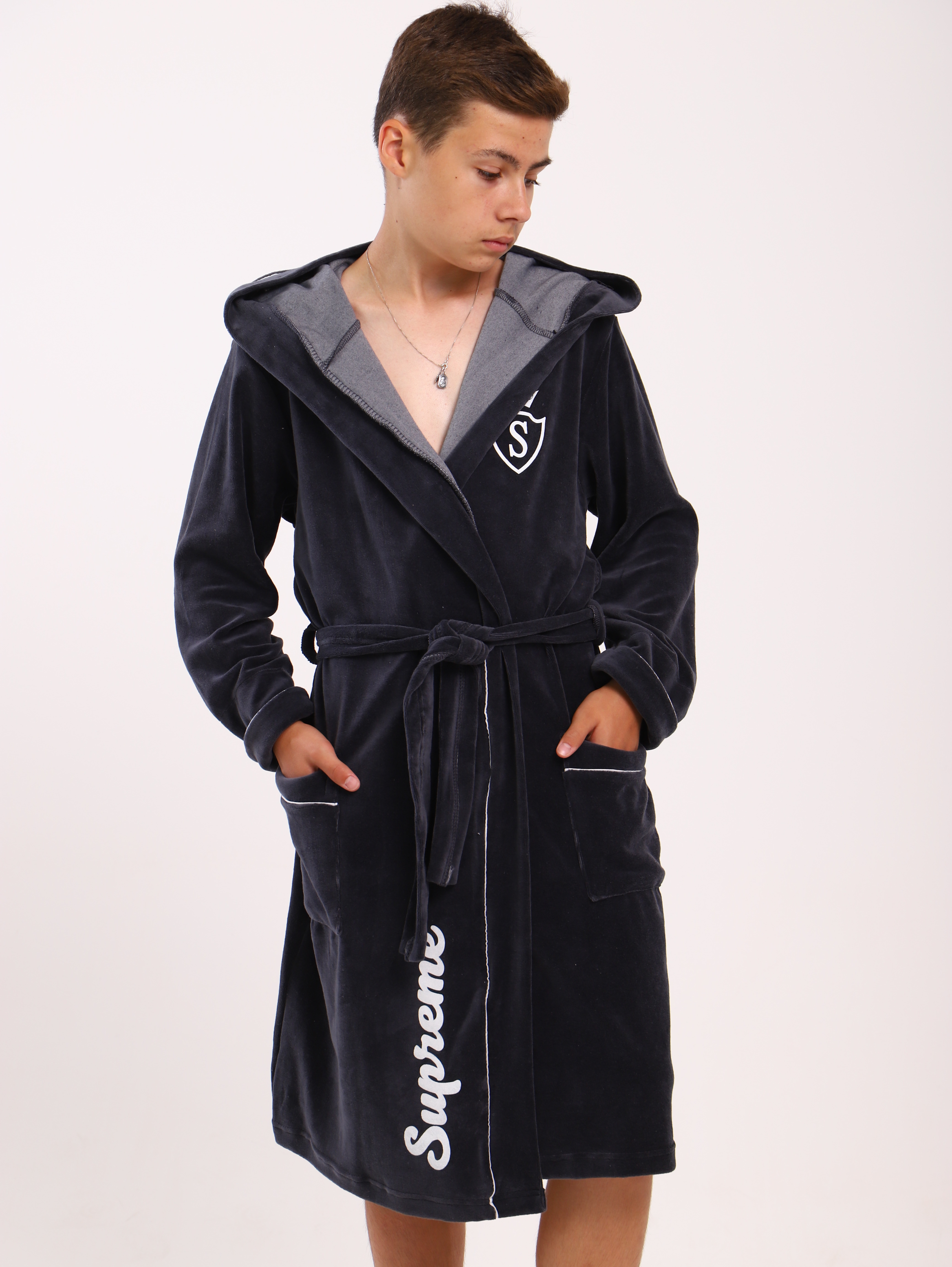 Халат ЛАДОШКИ Халат Самсон графит - фото 1