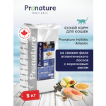 Корм для кошек сухой Pronature Holistic Atlantic для кожи и шерсти на лососе с рисом 5кг