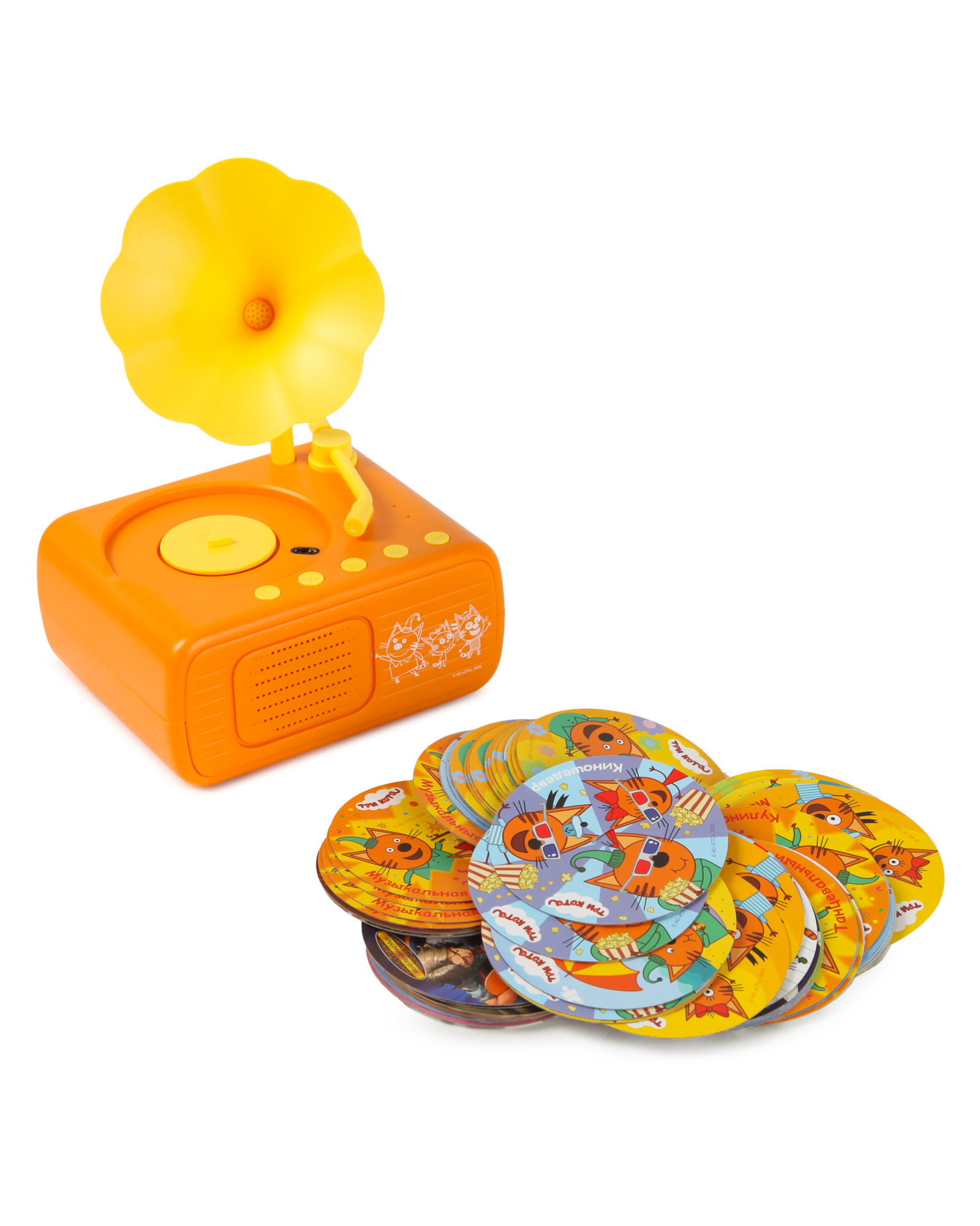 Изображение товара Граммофон с Bluetooth и функцией записи Три кота для детей