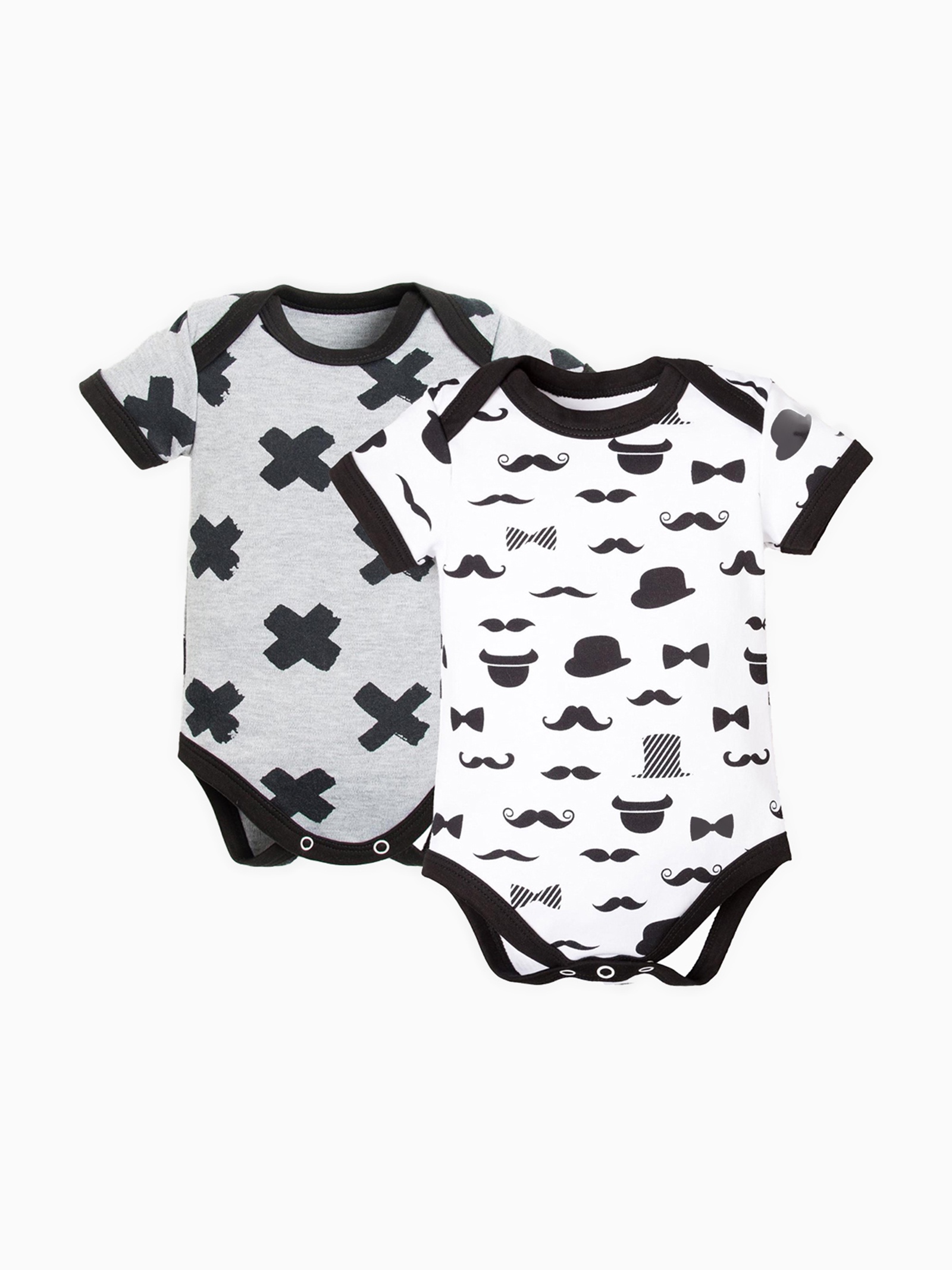 Изображение товара Детское боди 2 шт Крошка Я 92 бело-серый мягкий гипоаллергенный