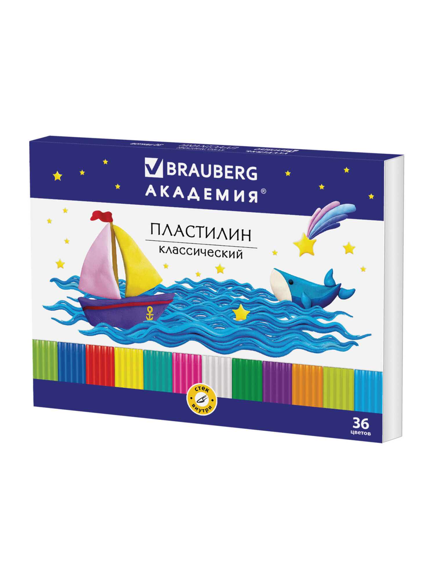 Пластилин Brauberg 36 цв. - фото 2