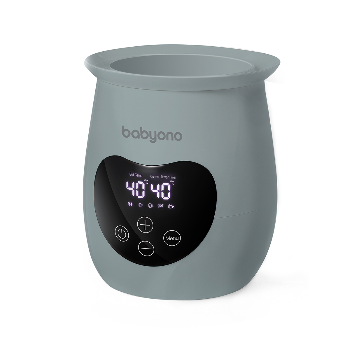 Подогреватель- стерилизатор Babyono для бутылочек HONEY серый Natural Nursing - фото 1