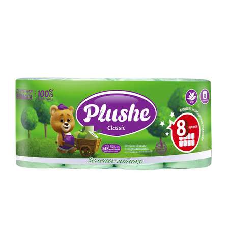 Туалетная бумага PLUSHE 8 шт.
