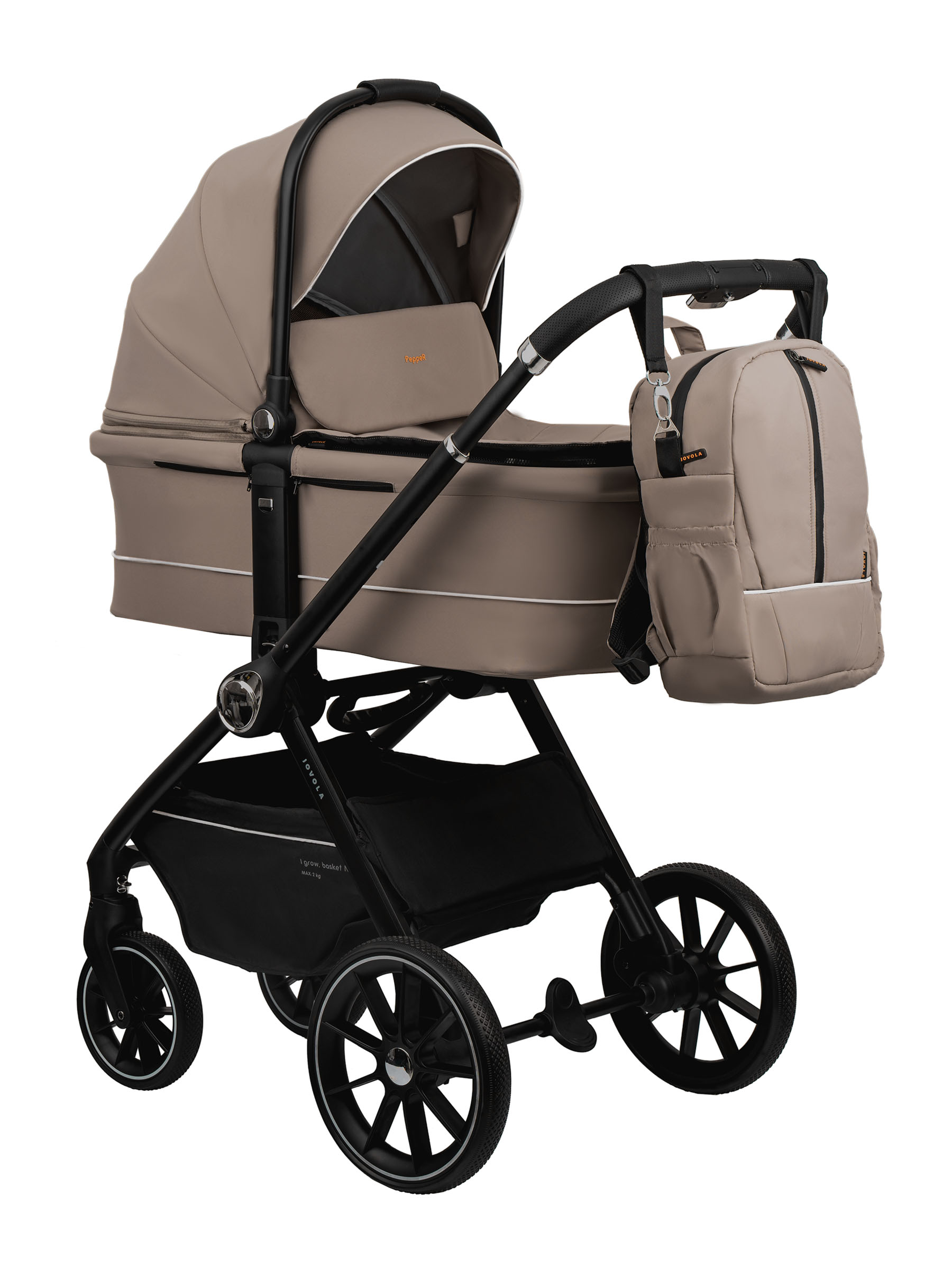 Коляска 3в1 JOVOLA Pepper 3в1, бежевый - фото 14