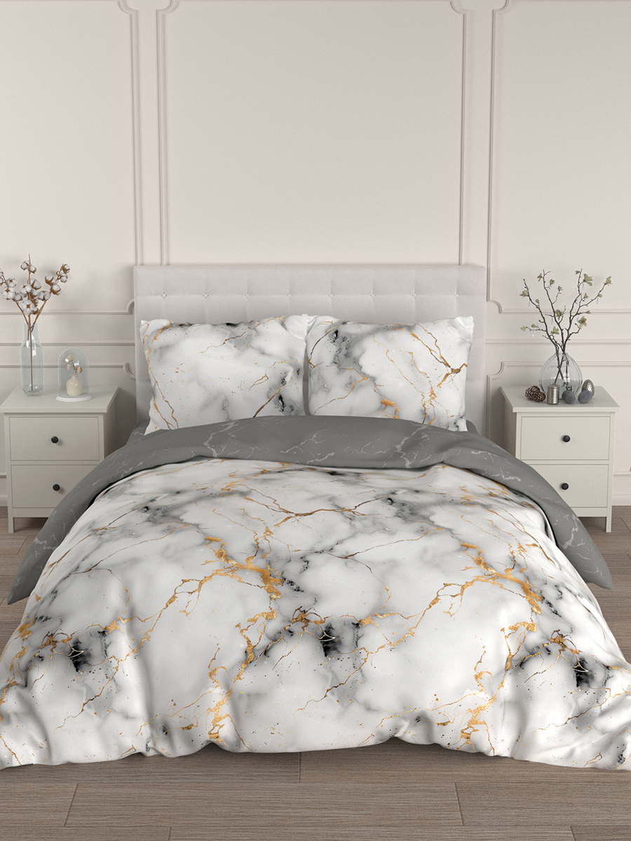 Изображение товара Постельное белье SNOFF Саверио сатин двуспальный 4 предмета