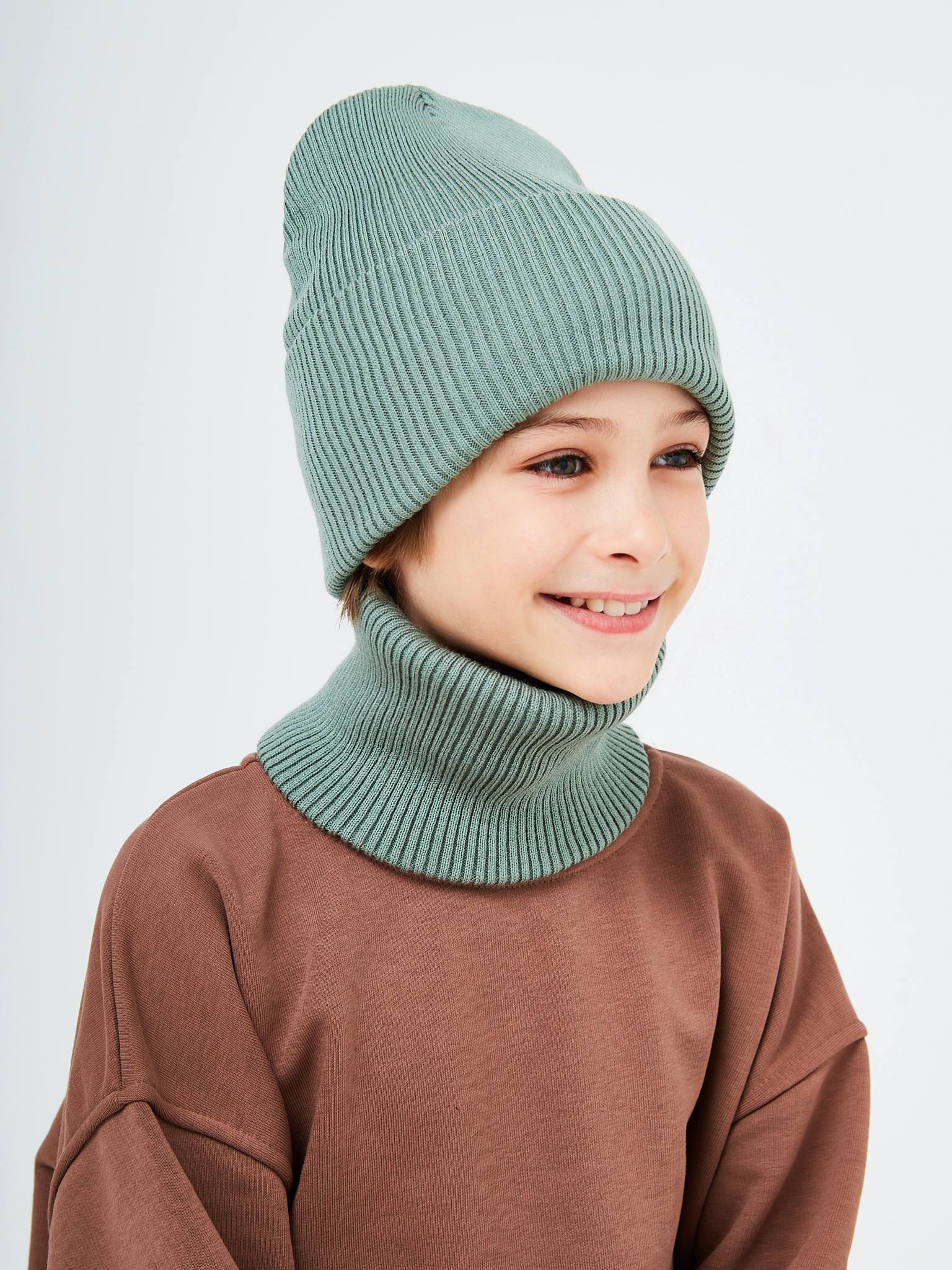 Шапка и снуд KUBRIO KU-H-52-lopata-oliveB - фото 6