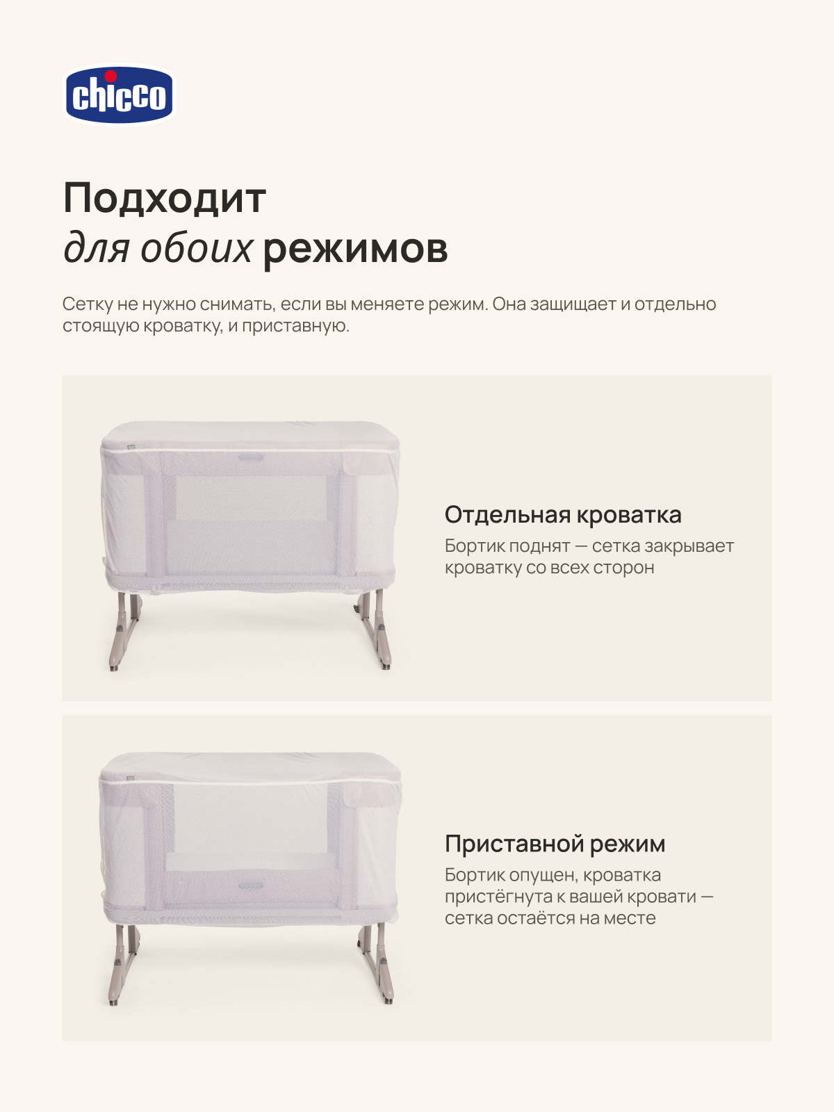 Москитная сетка Chicco Next2Me Forever - фото 3