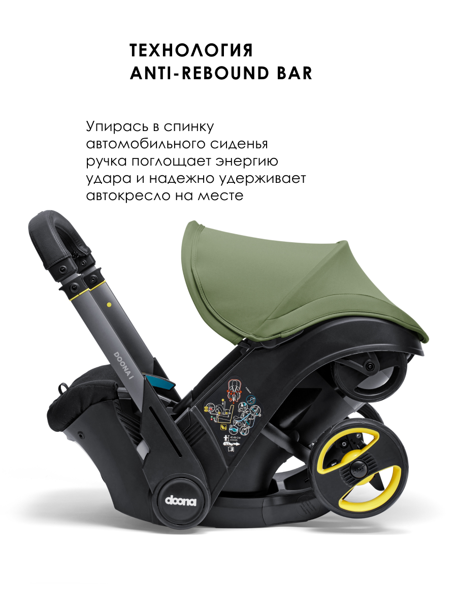 Автокресло Doona i, цвет: Desert Green Isofix 0 (0 -13 кг) - фото 4