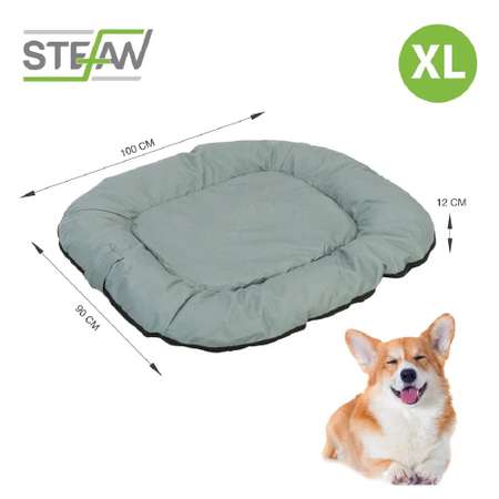 Лежанка для животных Stefan Ватрушка XL 100x90x12 серая