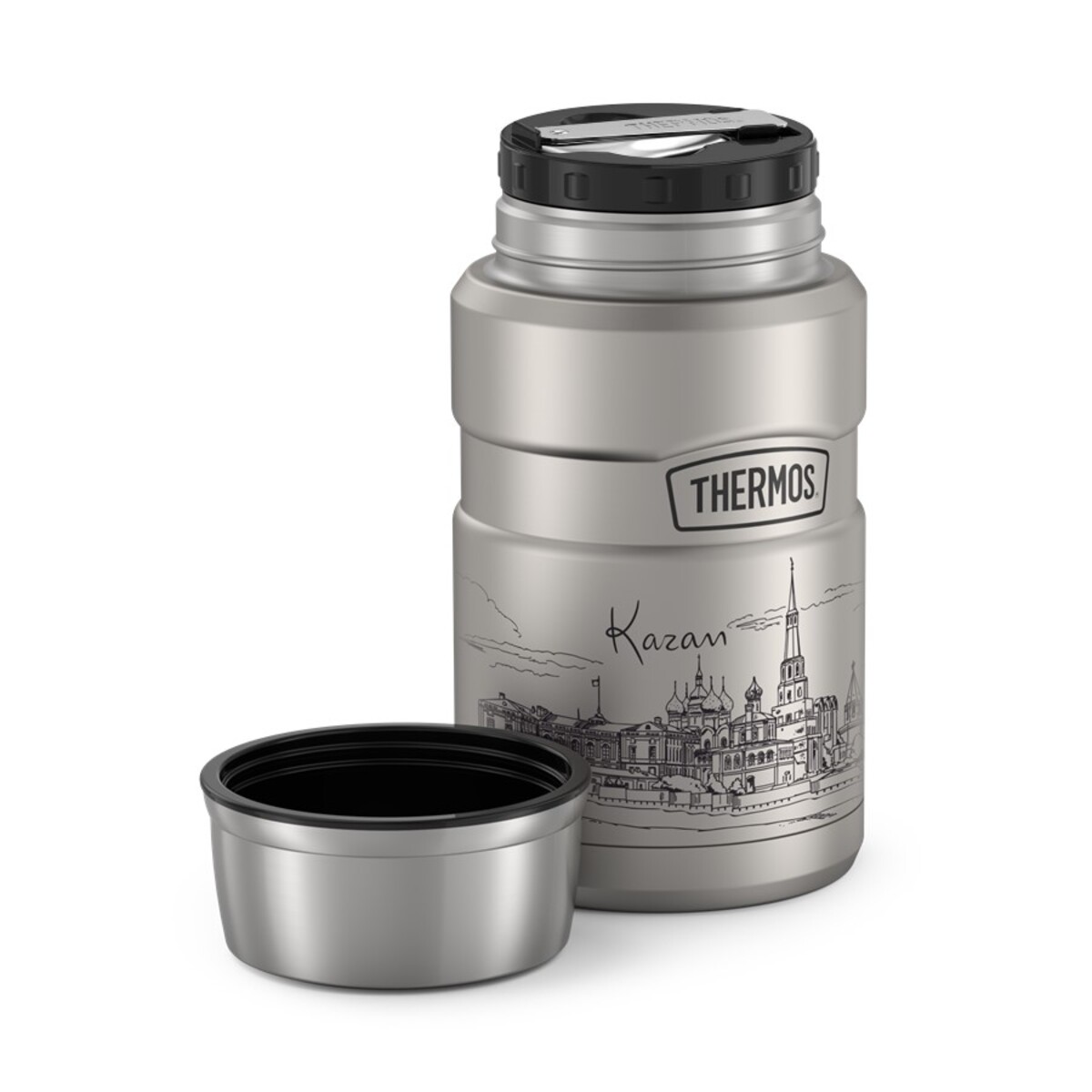 Термос из нерж. стали с ложкой Thermos SK3021(Kazan) 0,7L - фото 4