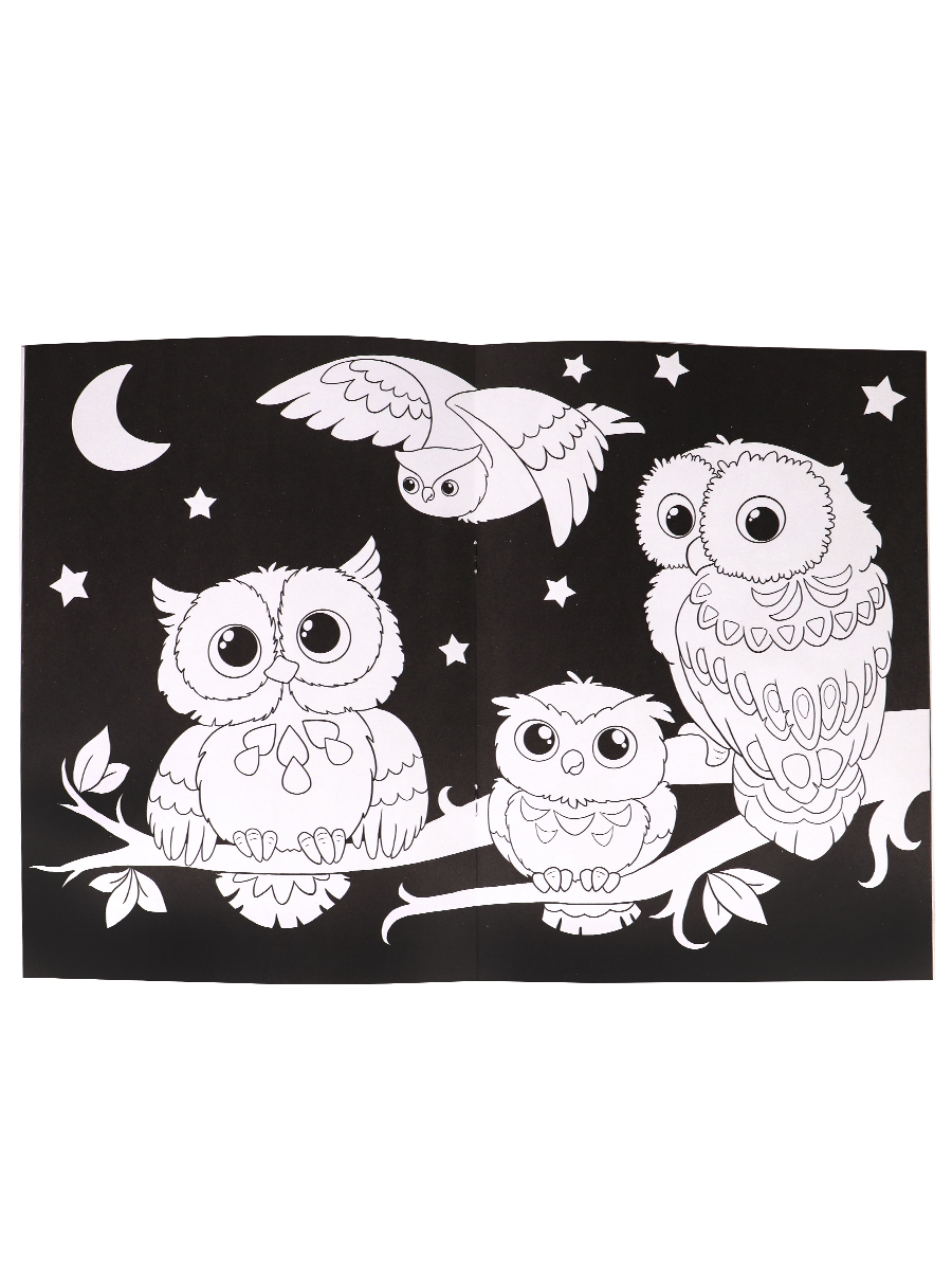 Раскраска Bright Kids Волшебный черный Цветы и Узоры 8 листов размер 200х280 мм - фото 4