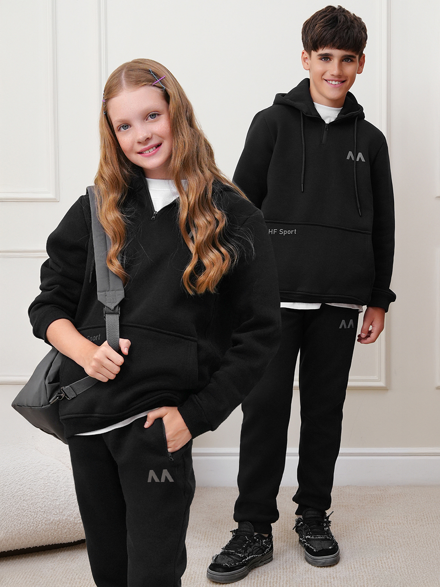 Худи и брюки HappyFox HFJKD7096черный - фото 2