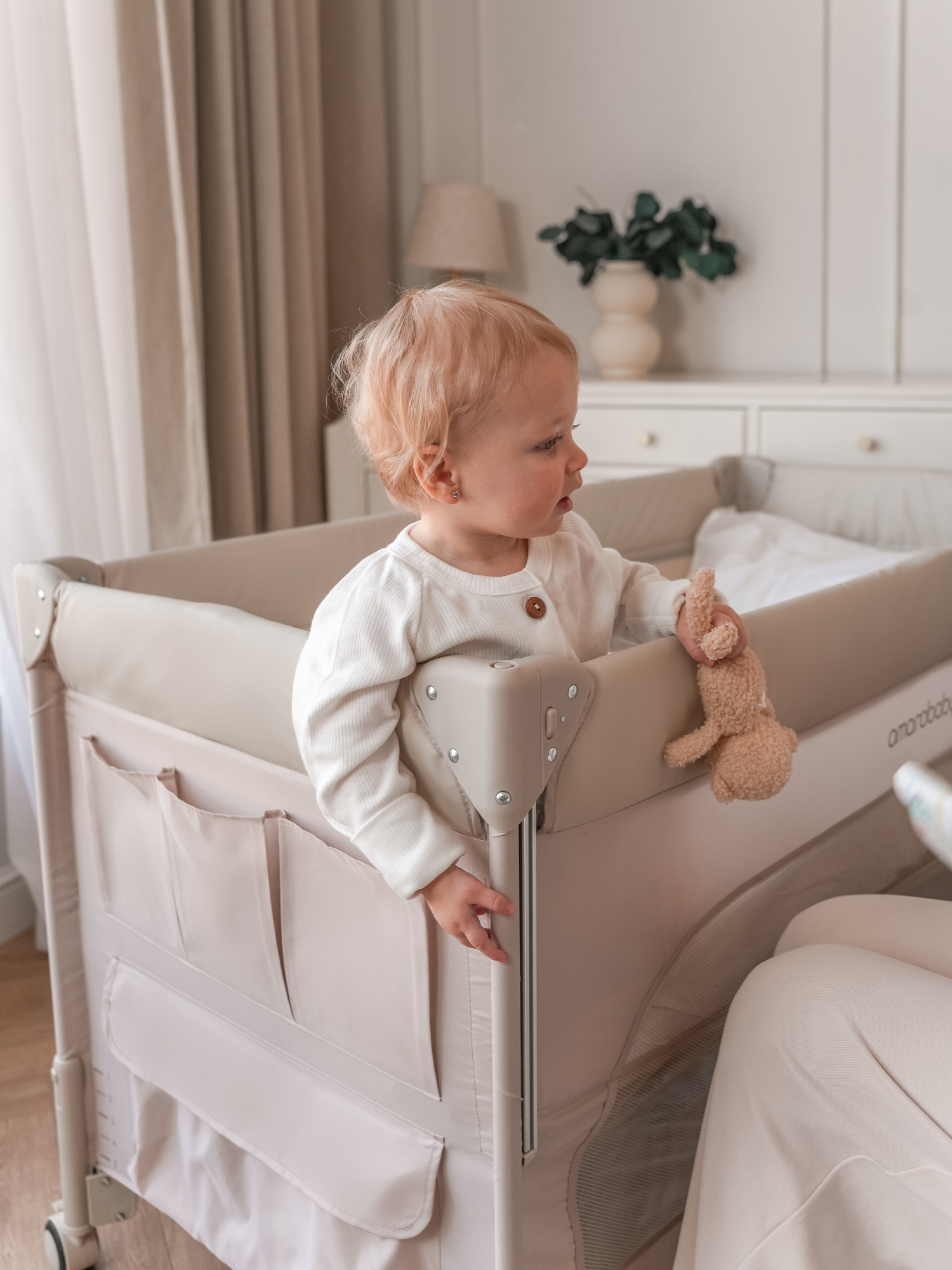 Манеж кровать Amarobaby OASIS коричневый АВ25-26OS/53 - фото 28