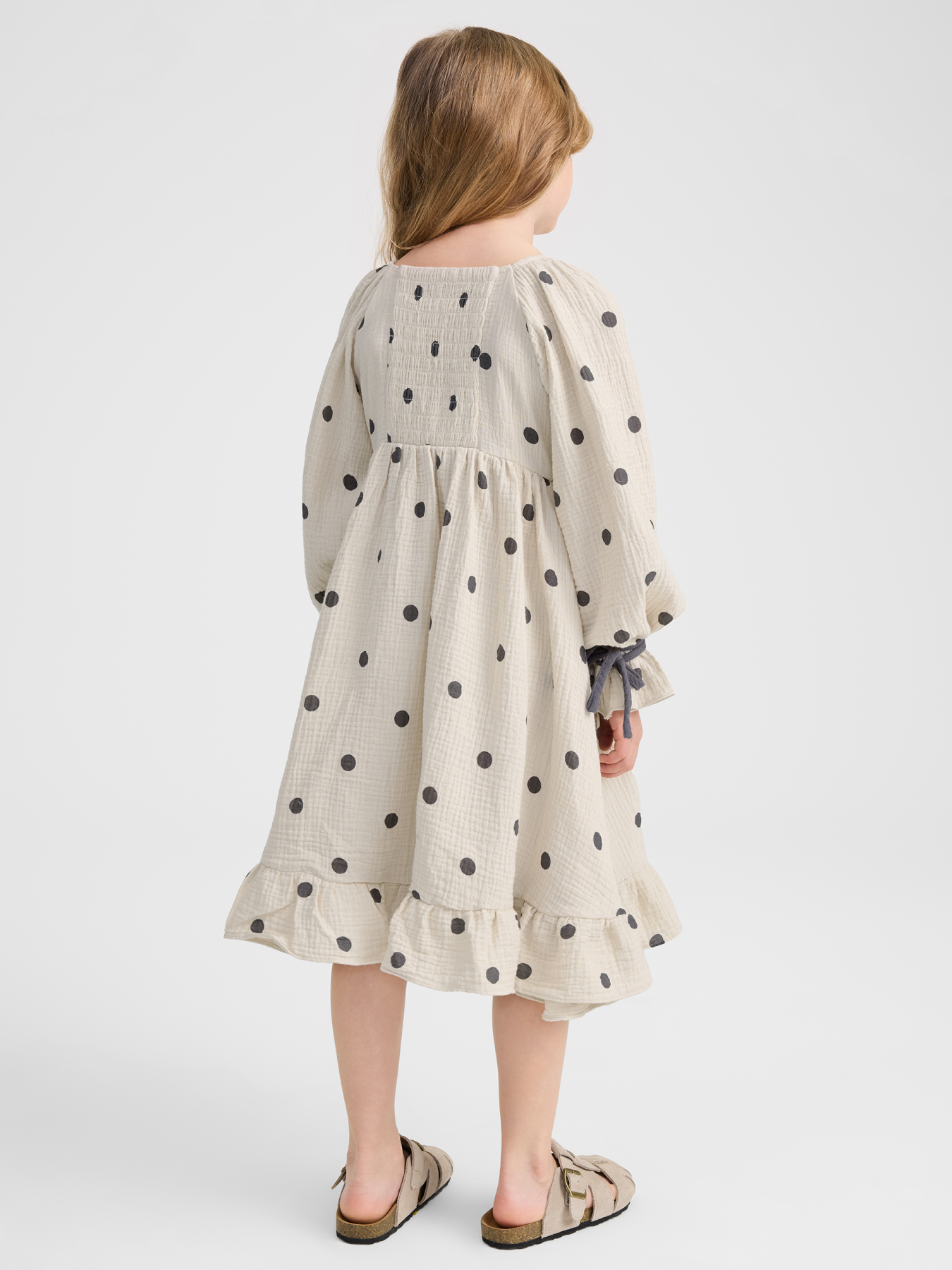 Платье Happy Baby 88273-1_beige-with-dots - фото 2