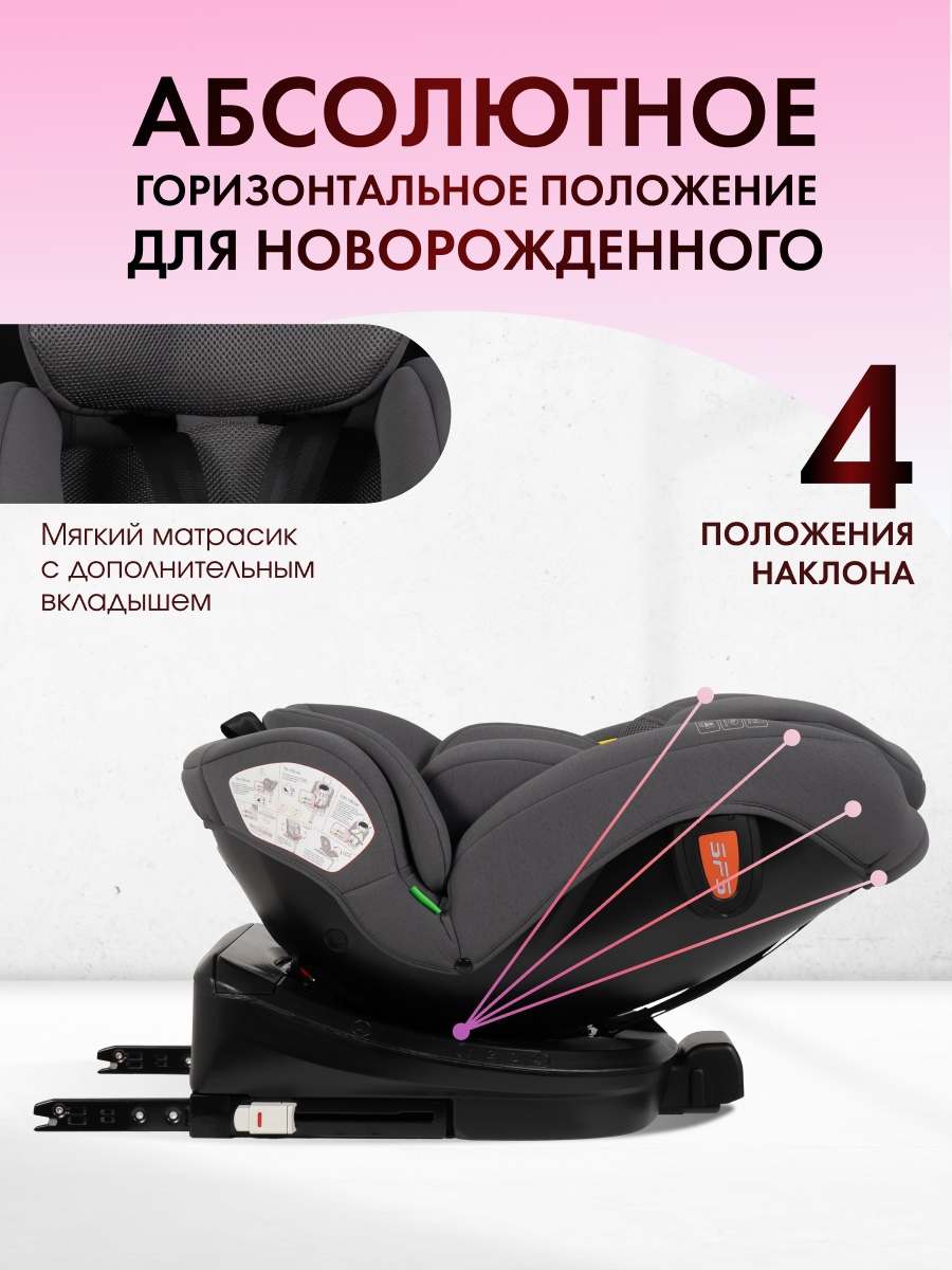Автокресло Costa YB108А Isofix 0+/1/2/3 (0-36 кг) серый - фото 2