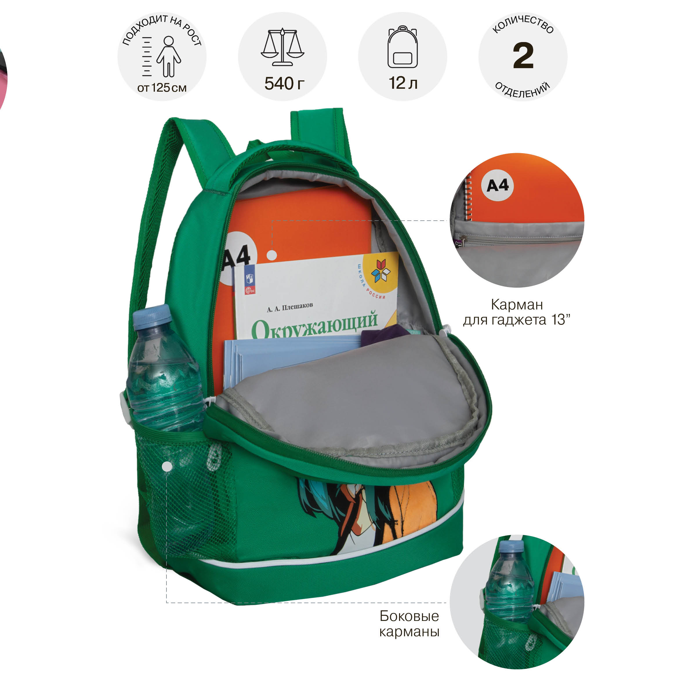 Рюкзак Grizzly для девочки - фото 8