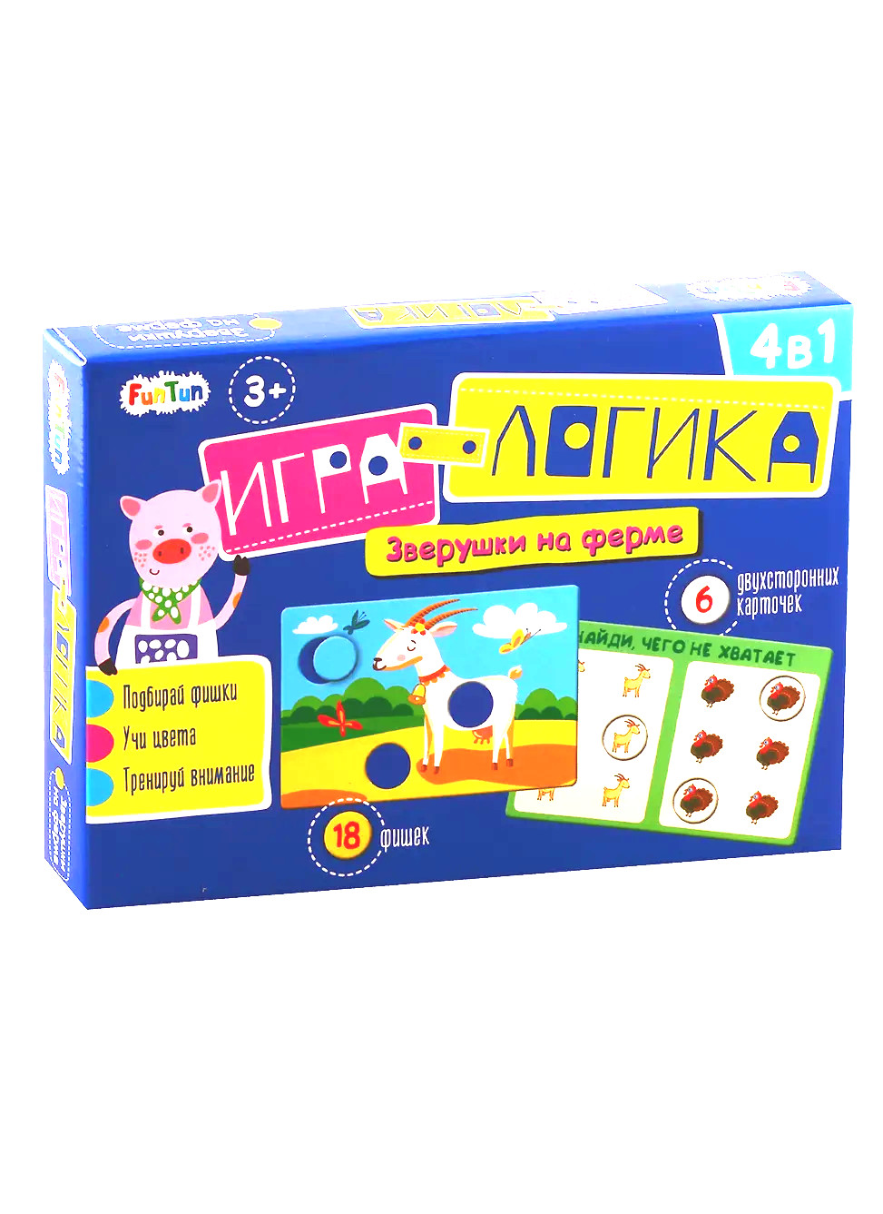 Игра FunTun Логика Зверушки на ферме F1199003Р FunTun - фото 1