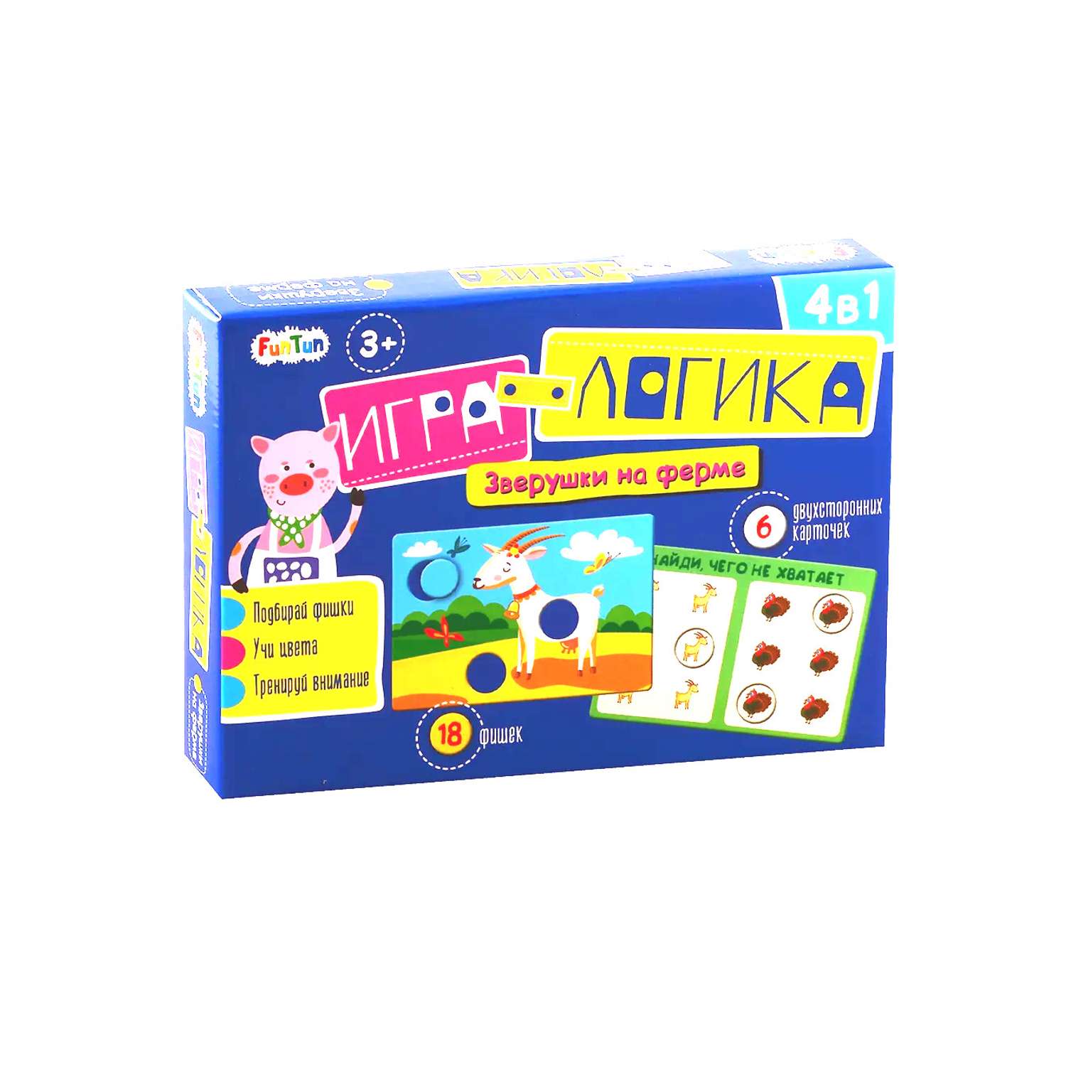 Игра FunTun Логика Зверушки на ферме F1199003Р FunTun - фото 1