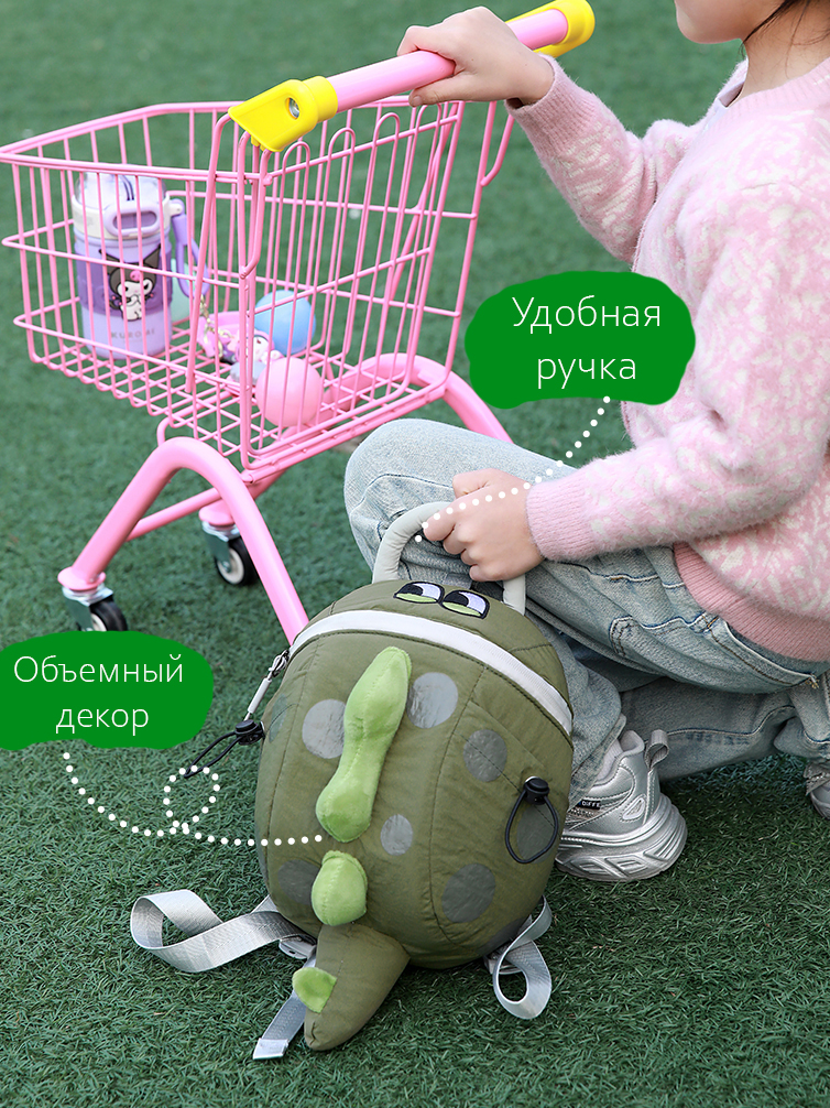 Рюкзак дошкольный APSIS junior динозаврик зеленый - фото 7