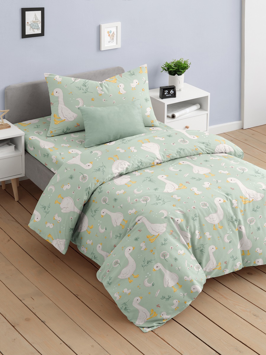 Комплект постельного белья Ночь Нежна Гусяточки полутораспальный 3 предм. - фото 3