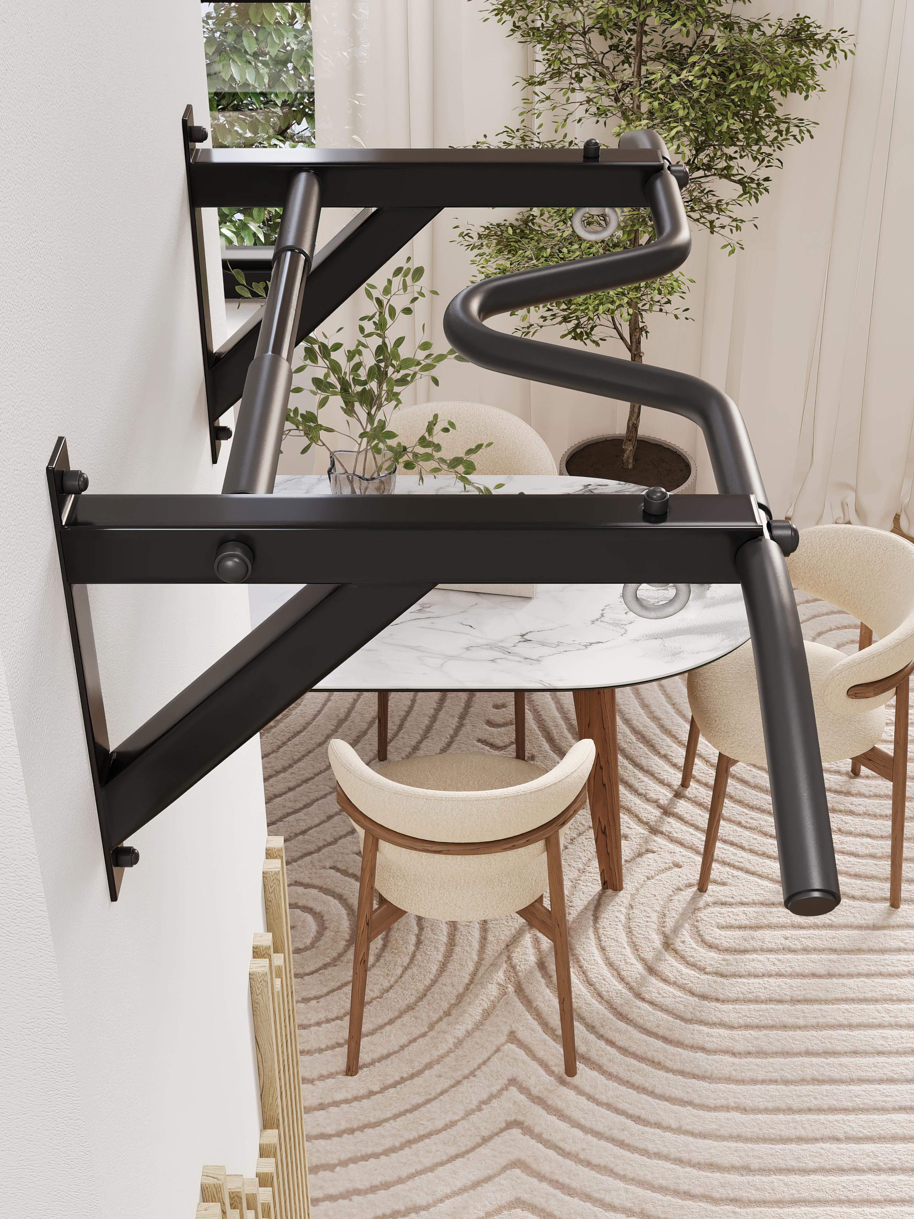 Турник настенный VENOM PRO - прорезиненные хваты - фото 7