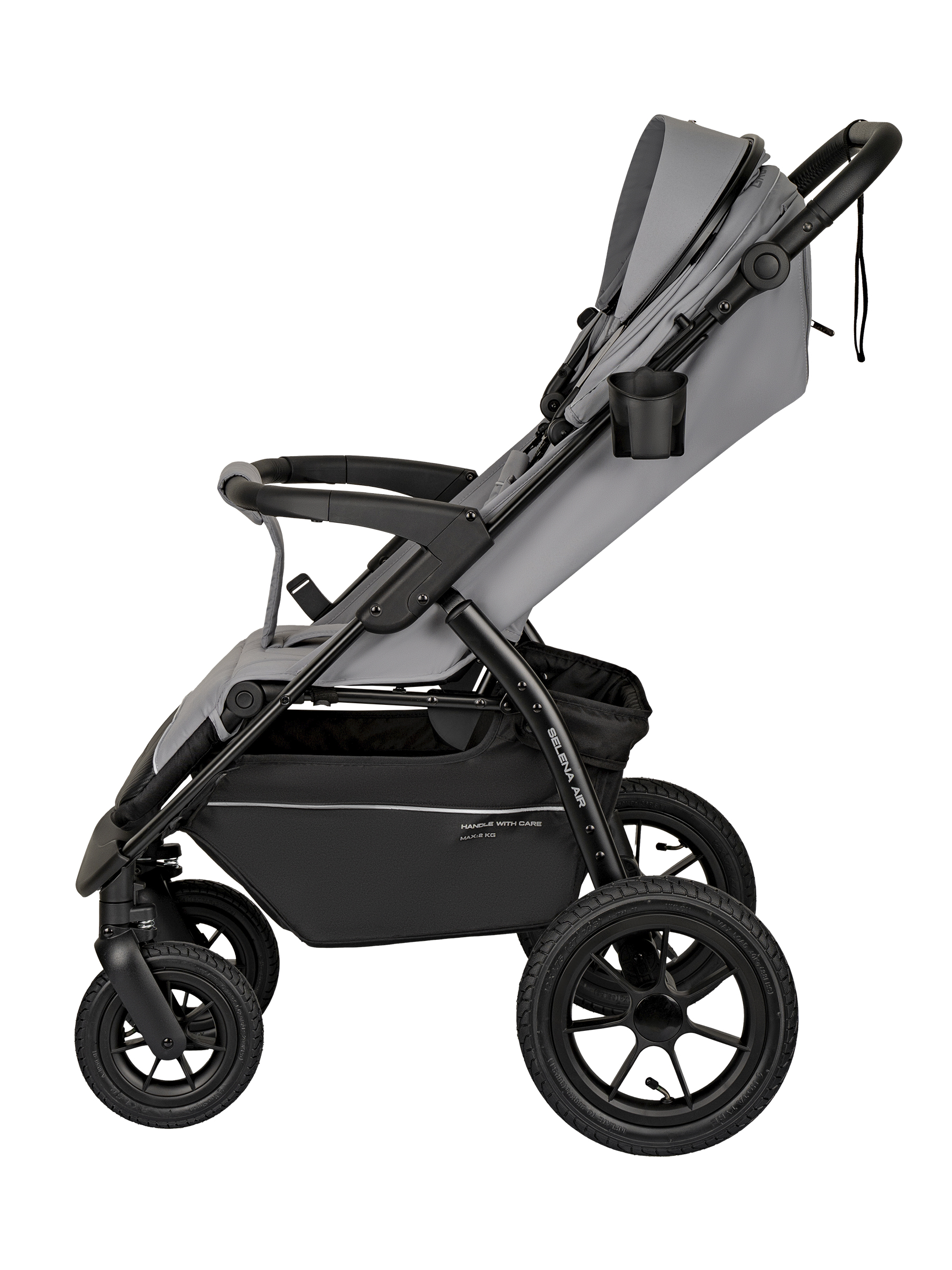 Коляска прогулочная JOVOLA SELENA Air 2025 с сумкой серый - фото 17
