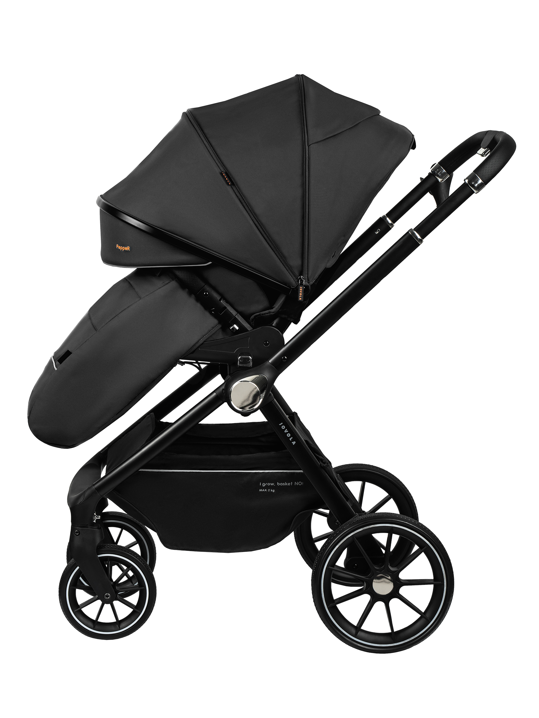 Коляска прогулочная JOVOLA Pepper черный - фото 19