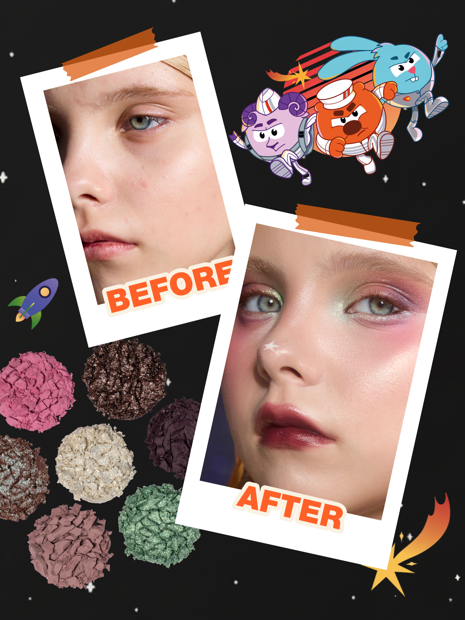 Тени палетка Beauty Bomb Смешарики 01 разноцветный 9.4г - фото 6