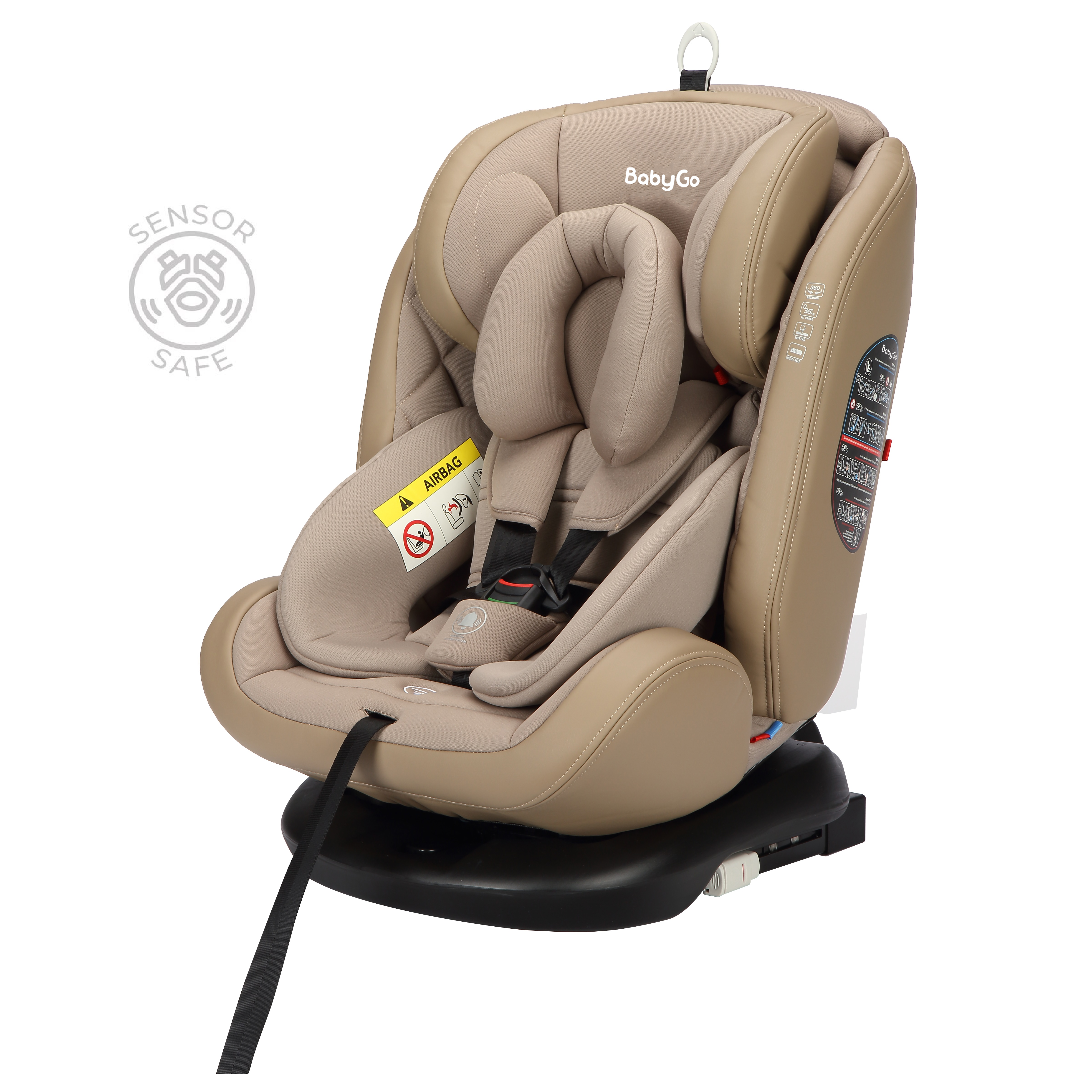 Автокресло BabyGo Multi-Stage New Isofix 0+/1/2/3 (0-36 кг) бежевый - фото 8