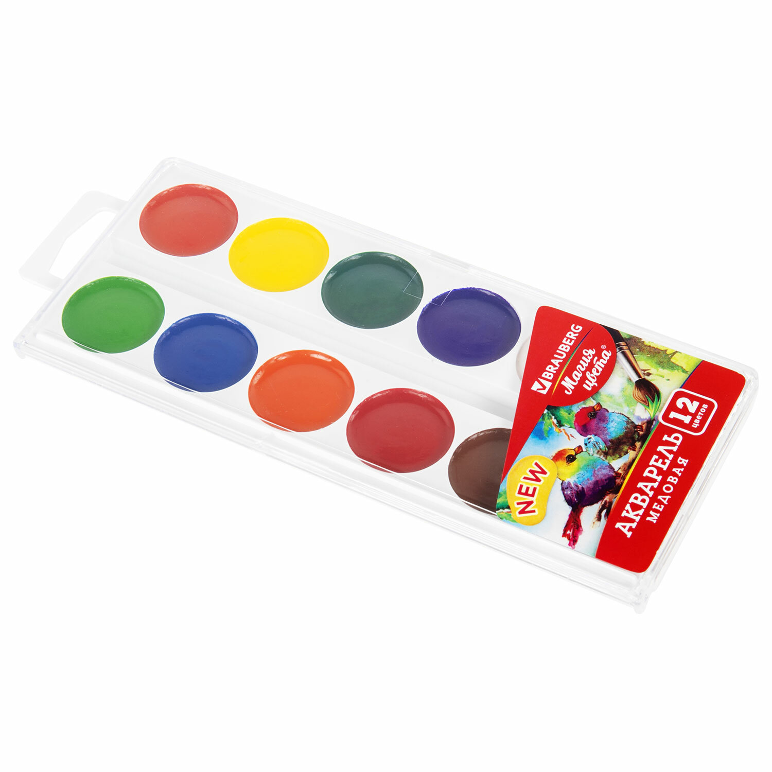 Краски акварель Brauberg 12 цв. - фото 4