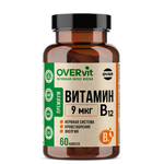 Витамин В12 цианокобаламин OVER БАД для энергии и нервной системы 60 капсул