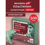 Пластилин Brauberg оливковый 1 цв.