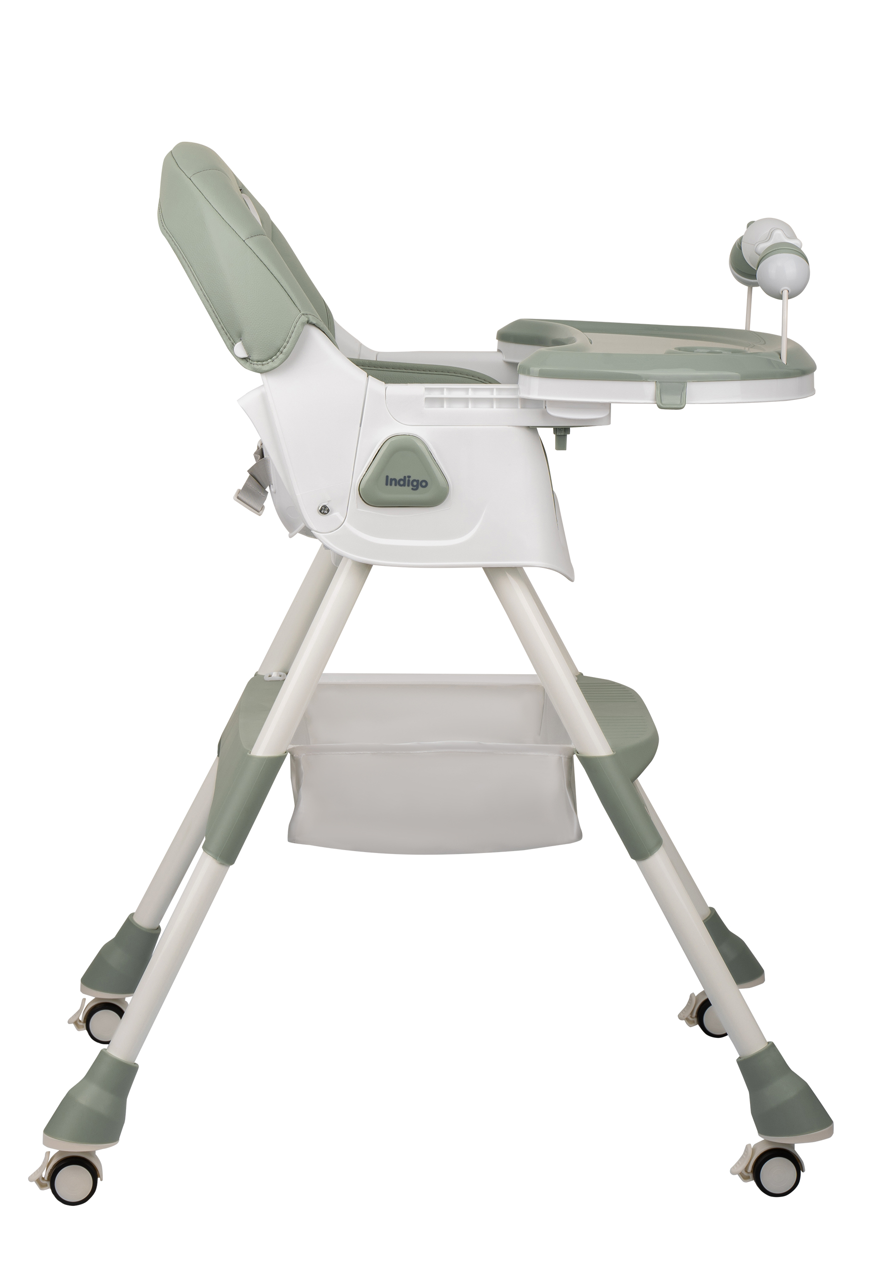 Стульчик для кормления Indigo Corn Flex зеленый-серый - фото 4