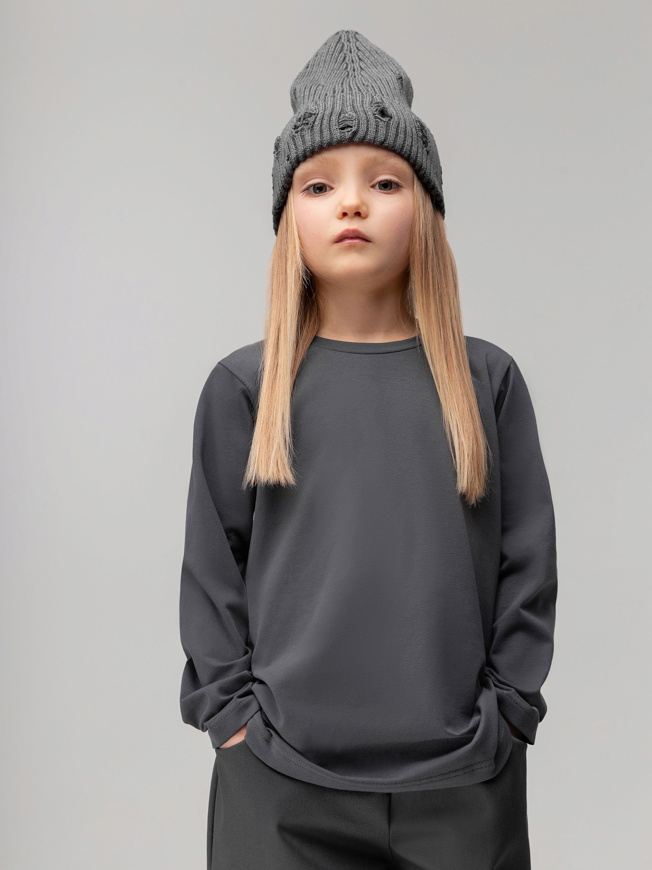 Лонгслив Bodo 7-289MU_темно-серый (салатовый) - фото 3