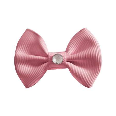 Заколка Milledeux Bowtie Bow со стразом мини кварцевый розовый
