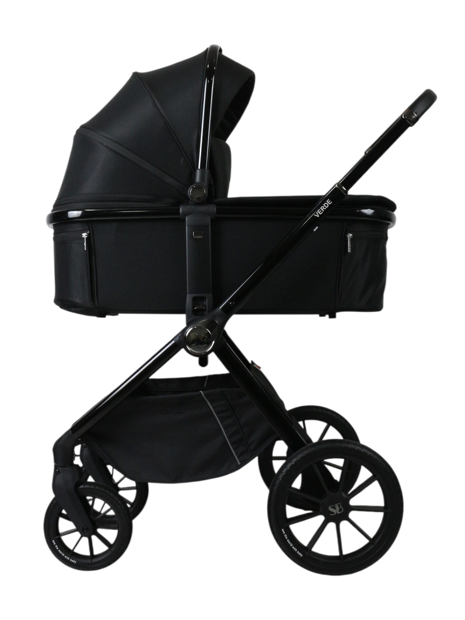 Коляска 3в1 Sweet Baby Verde Black (Black Glossy) черный - фото 1