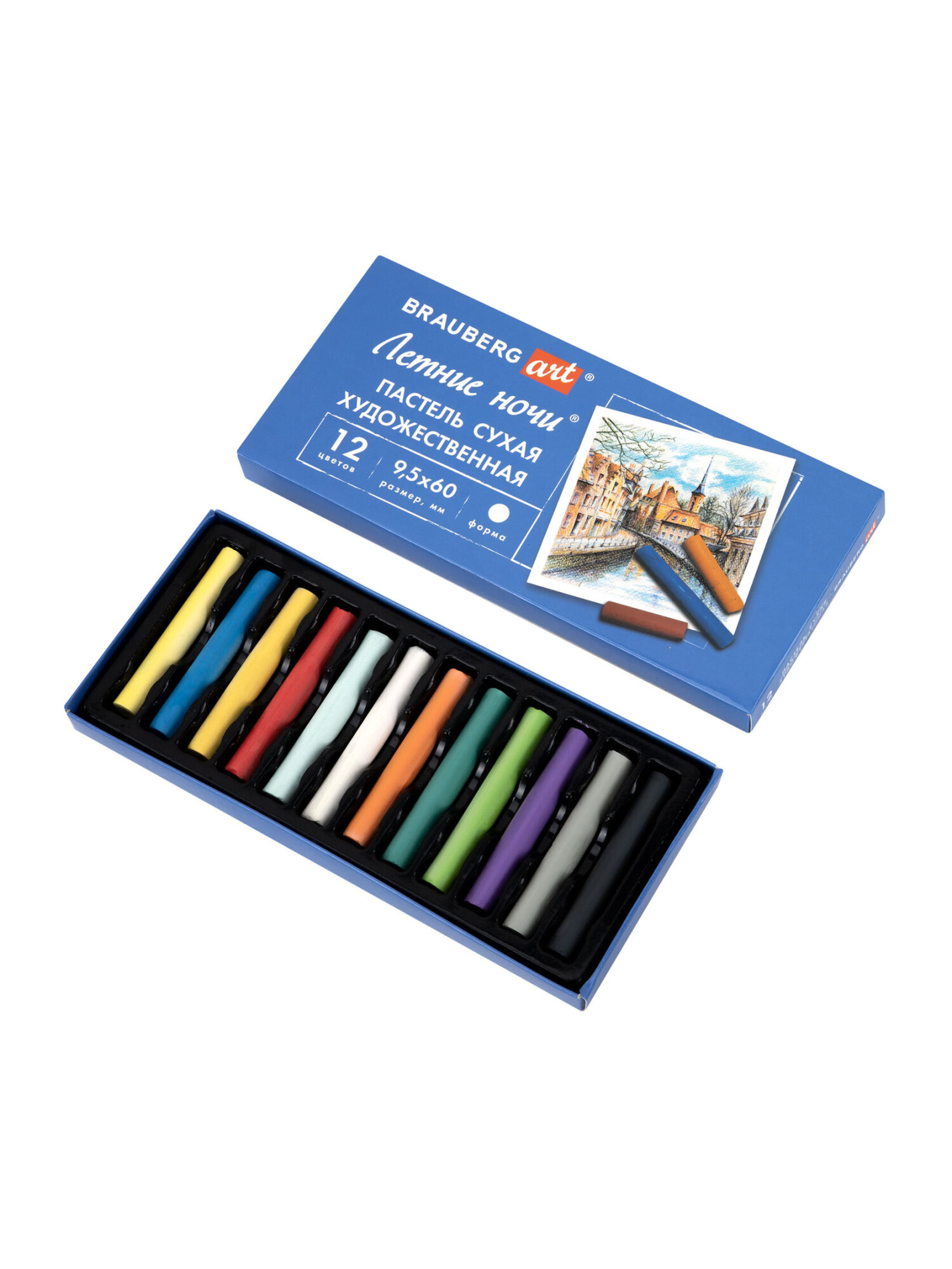Пастель сухая Brauberg 12 шт. - фото 2