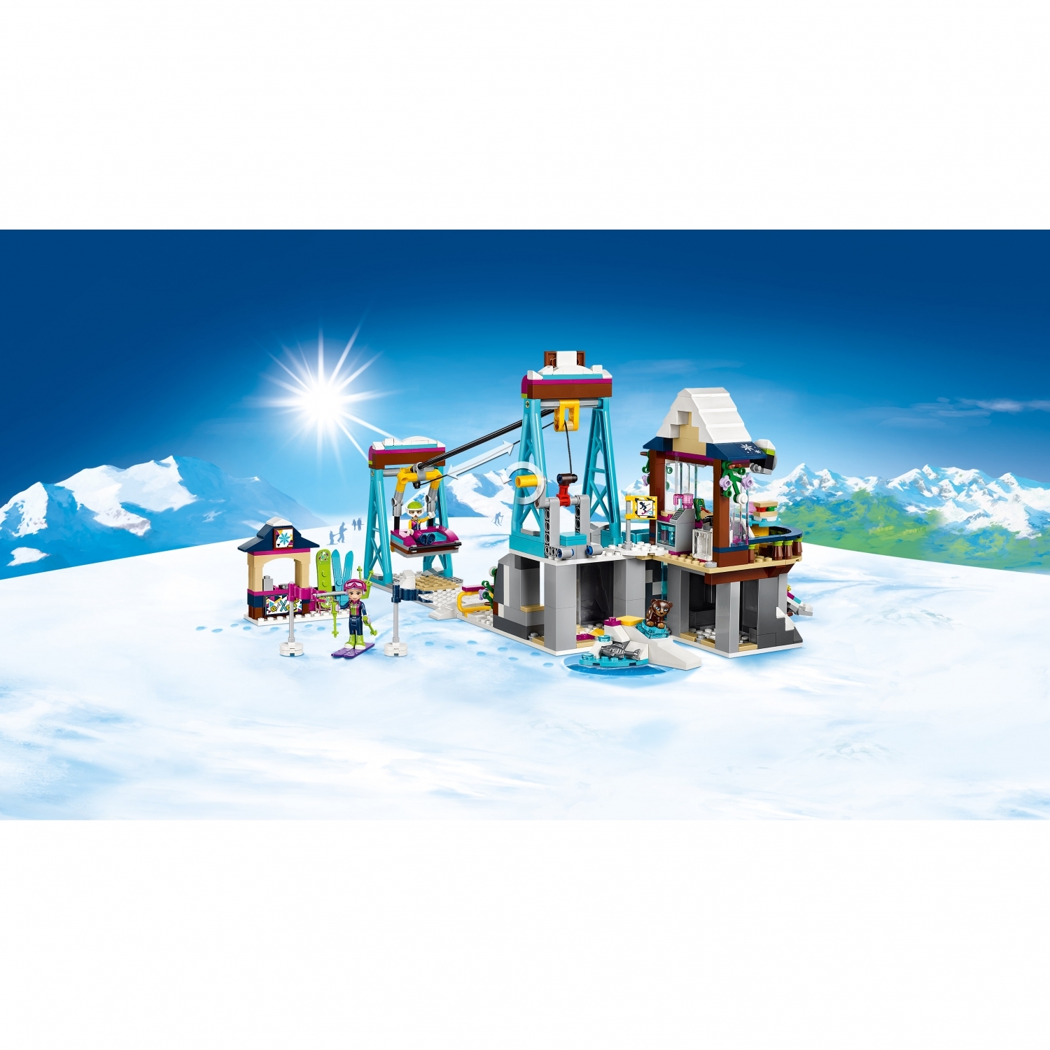 Конструктор LEGO Friends Горнолыжный курорт: подъёмник блочный - фото 6