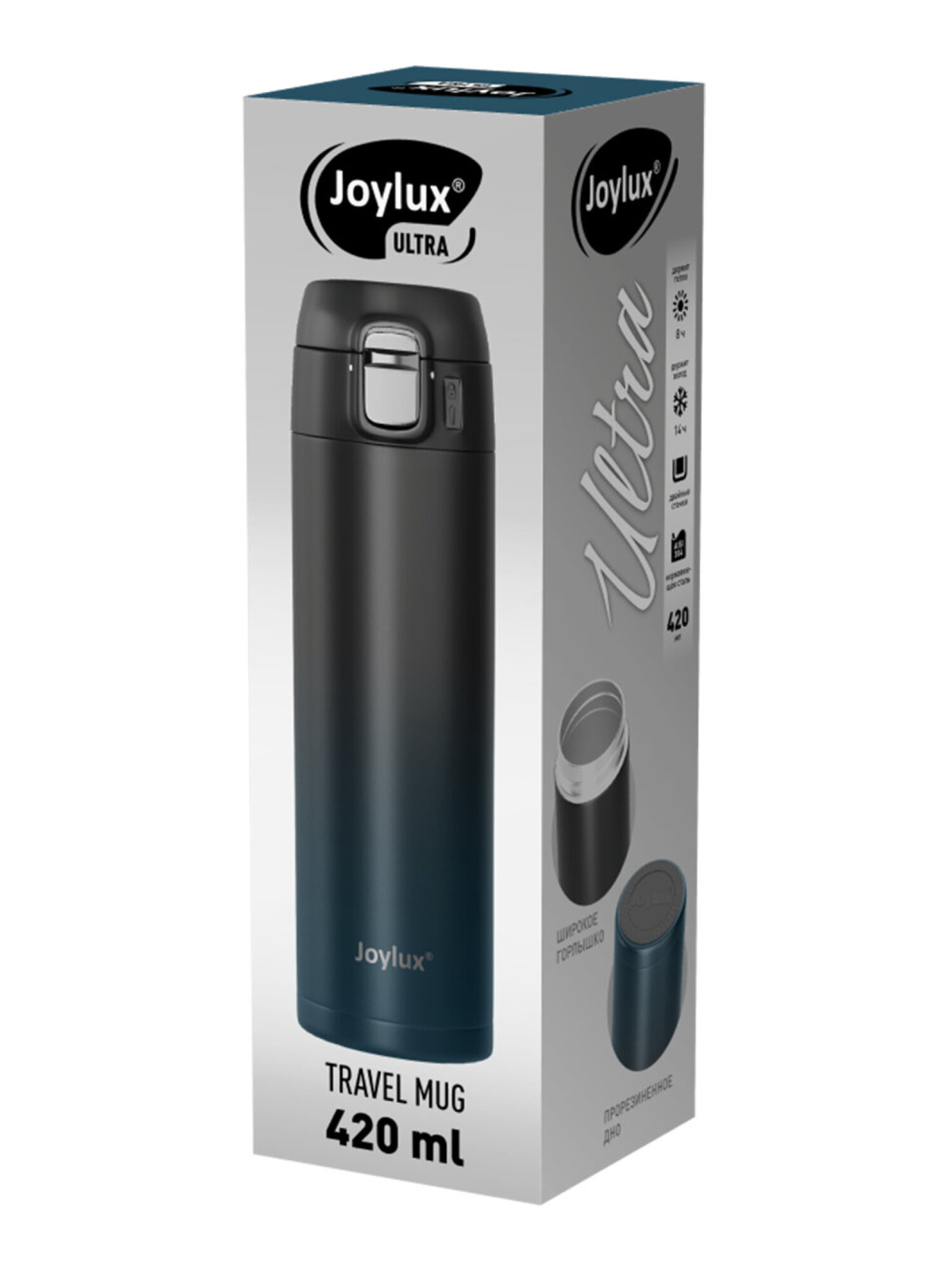 Термокружка Joylux автомобильная 420 мл для кофе и чая - фото 15