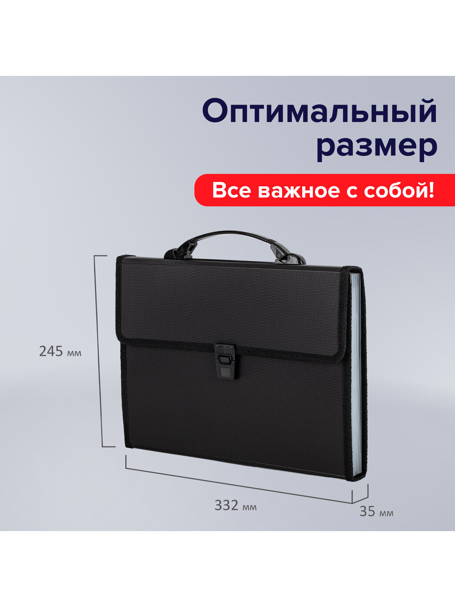 Папка с ручками Brauberg А4 - фото 2